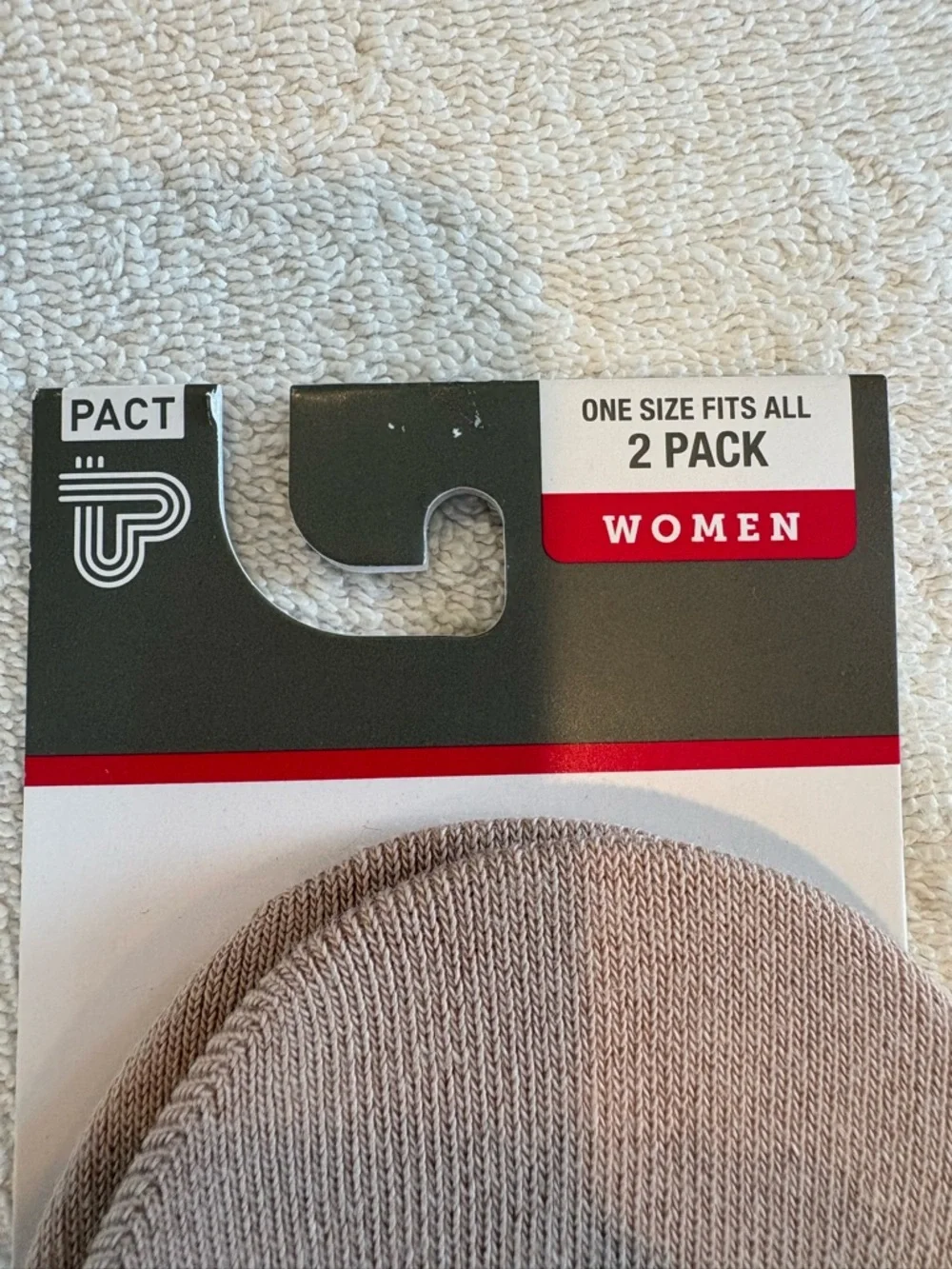 SOLD Pact Nude No Show Socks 6 Pair Organic Cotton One Size NWT - Picture 3 of 4